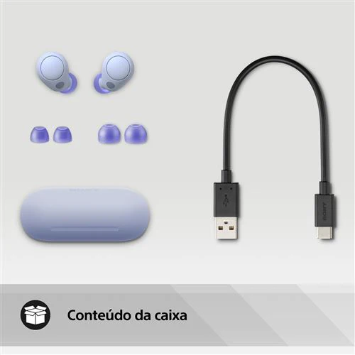 Auriculares True Wireless Bluetooth Sony WF-C700NV - Lavanda - Image 4
