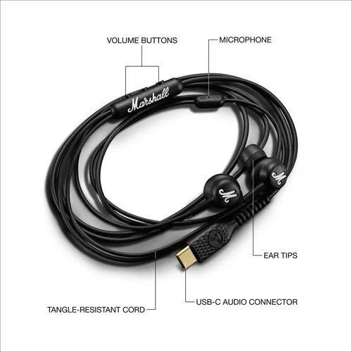 Auriculares USB-C Marshall Mode - Preto - Image 11