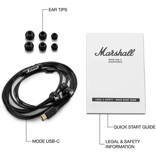 Auriculares USB-C Marshall Mode - Preto - Image 13
