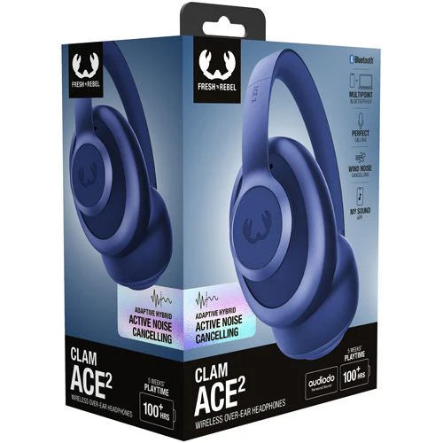Auscultadores Active Noise Cancelling Bluetooth Fresh 'n Rebel Clam Ace 2 - True Blue - Image 10