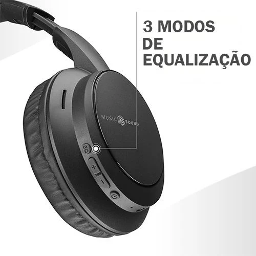 Auscultadores Bluetooth Music Sound Boost - Preto - Image 4