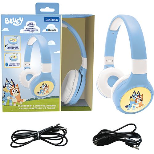 Auscultadores Bluey com Bluetooth e Fio - 2 em 1 - Lexibook - Image 3