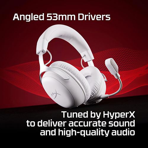 Auscultadores Gaming Bluetooth HyperX Cloud III S - Branco - Image 6