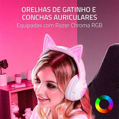 Auscultadores Gaming Bluetooth Razer Kraken Kitty V2 - Branco - Image 2