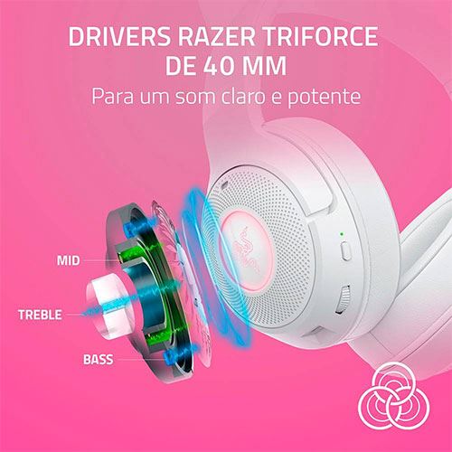 Auscultadores Gaming Bluetooth Razer Kraken Kitty V2 - Branco - Image 4