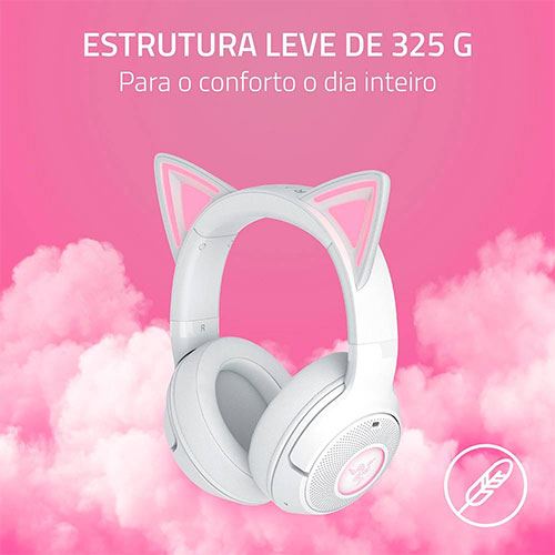 Auscultadores Gaming Bluetooth Razer Kraken Kitty V2 - Branco - Image 6