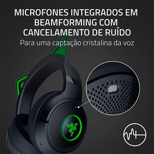 Auscultadores Gaming Bluetooth Razer Kraken Kitty V2 - Preto - Image 5