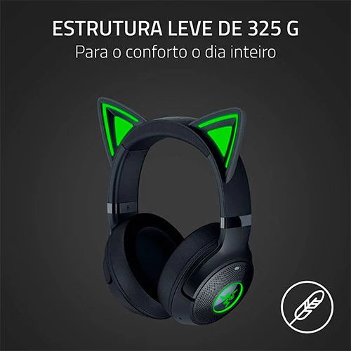 Auscultadores Gaming Bluetooth Razer Kraken Kitty V2 - Preto - Image 6