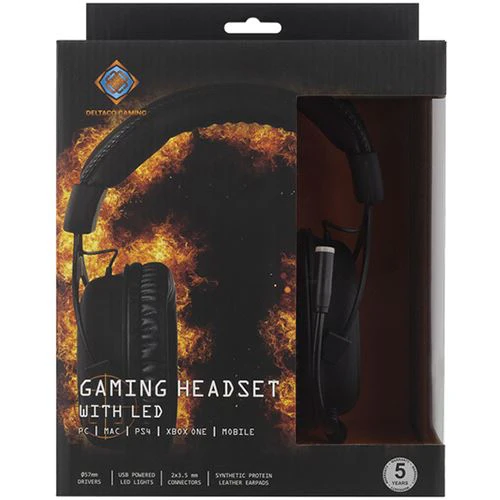 Auscultadores Gaming Deltaco DH310 - Preto - Image 8
