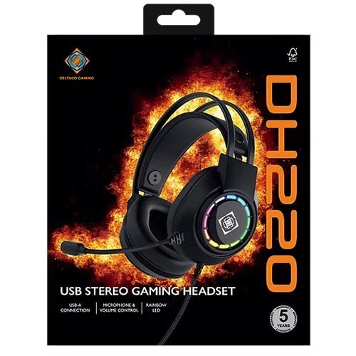 Auscultadores Gaming Deltaco gam-168 PS5 - Preto - Image 8