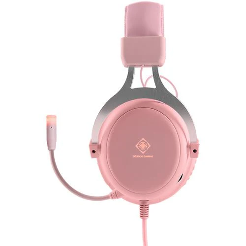 Auscultadores Gaming Deltaco PH85 - Rosa - Image 2