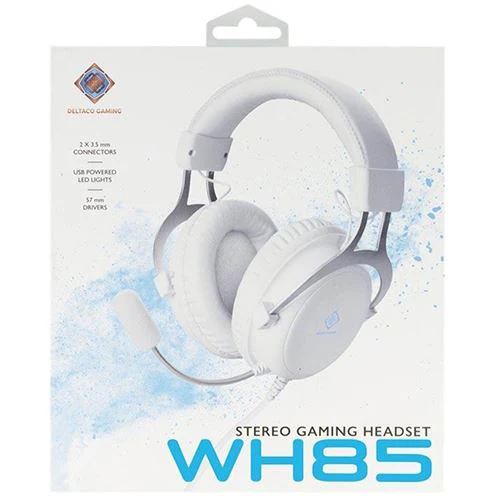 Auscultadores Gaming Deltaco WH85 - Branco - Image 6
