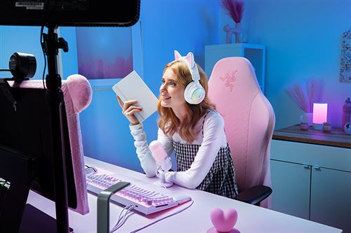 Auscultadores Gaming Razer Kraken Kitty V3 Pro - Branco - Image 7