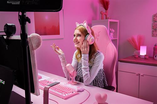 Auscultadores Gaming Razer Kraken Kitty V3 Pro - Rosa - Image 7