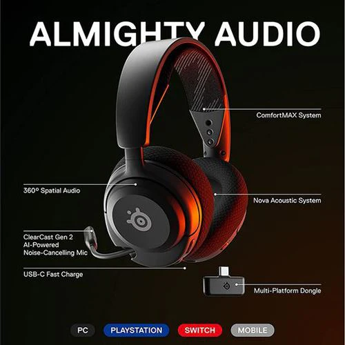 Auscultadores Gaming Wireless SteelSeries Arctis Nova 4 - Image 5