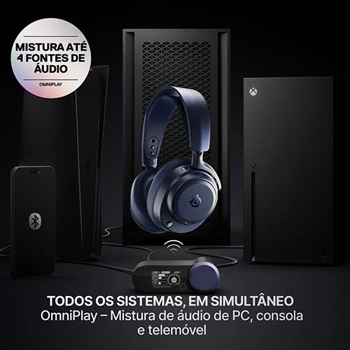 Auscultadores Gaming Steelseries Arctis Nova Pro Omni Wireless - Azul - Image 4