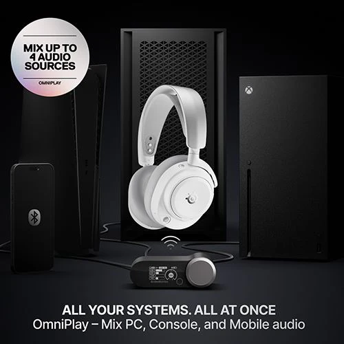 Auscultadores Gaming Steelseries Arctis Nova Pro Omni Wireless - Branco - Image 3