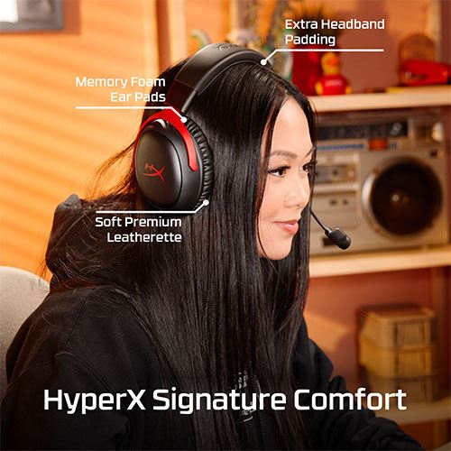 Auscultadores Gaming Wireless HyperX Cloud III S - Preto e Vermelho - Image 6