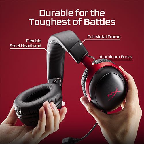 Auscultadores Gaming Wireless HyperX Cloud III S - Preto e Vermelho - Image 9