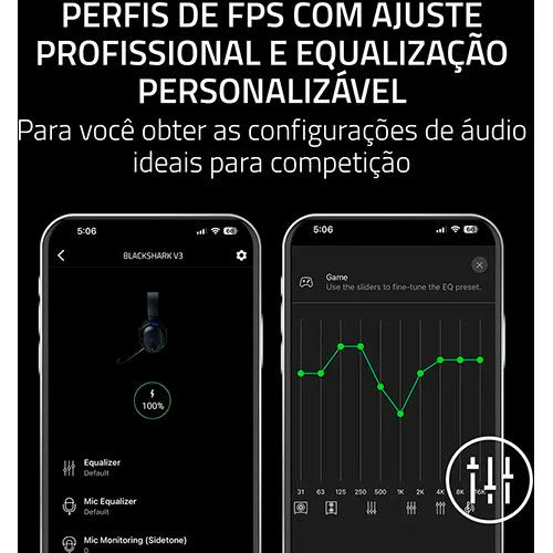 Auscultadores Gaming Wireless Razer BlackShark V3 para PlayStation - Preto - Image 9