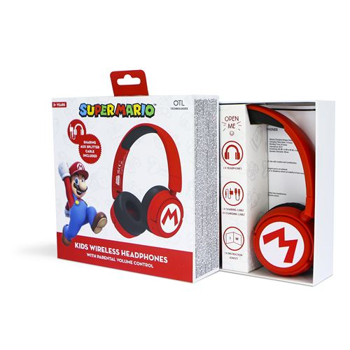 Auscultadores Infantis Bluetooth OTL Mario Logo - Image 2
