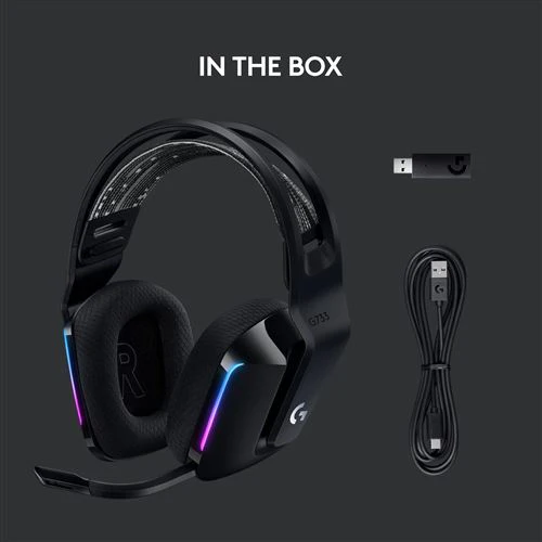 Auscultadores Gaming Wireless Logitech G733 Lightspeed RGB - Preto - Image 6