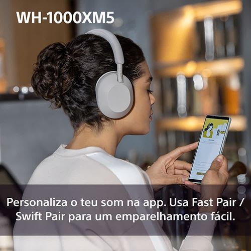 Auscultadores Noise Cancelling Bluetooth Sony WH-1000XM5SAB - Preto - Image 15