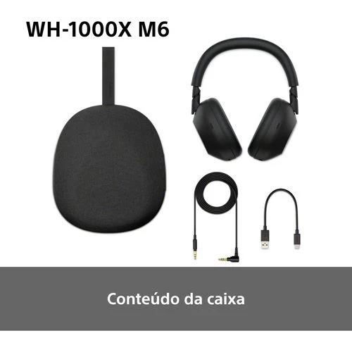 Auscultadores Noise Cancelling Bluetooth Sony WH-1000XM6P - Rosa Areia - Image 14