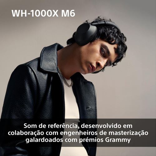 Auscultadores Noise Cancelling Bluetooth Sony WH-1000XM6P - Rosa Areia - Image 5