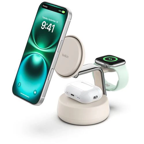 Base Carregamento 3 em 1 Belkin UltraCharge Pro - Branca - Image 5