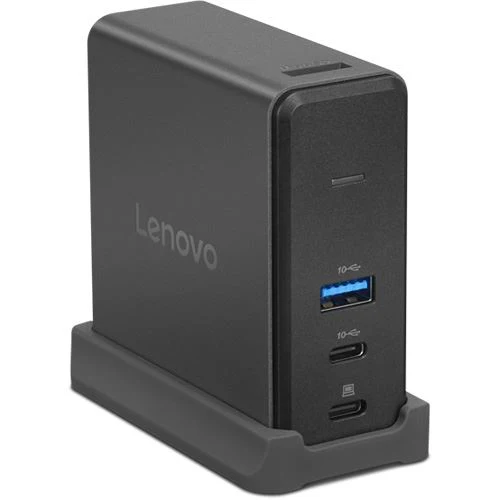 Base Carregamento (Dock Station) GaN Lenovo 5 em 1 - 65W - Preto - Image 11