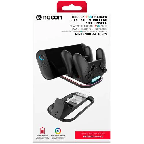 Base de Carregamento RGB para Nintendo Switch 2 e 2 Comandos Pro - Preto - Image 4