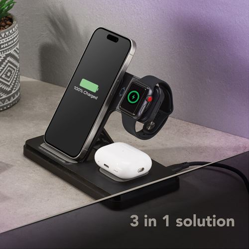 Base de Carregamento Wireless 3-1 Cellullarline - Preto - Image 9