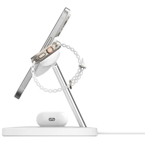 Base de Carregamento Wireless QI2 3 em 1 com MagSafe Belkin BOOST↑CHARGE Pro™ - Branca - Image 5