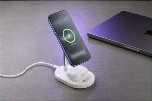 Base de Carregamento Wireless QI2 Cellularline Mag Duo 2 em 1 - Branco - Image 8