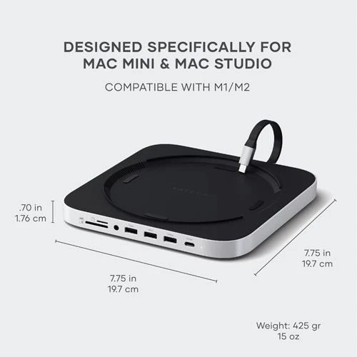 Base Hub Adaptador Satechi ST-GMMSHS para Mac mini/Studio 7 Portas + NVMe SSD - Image 10