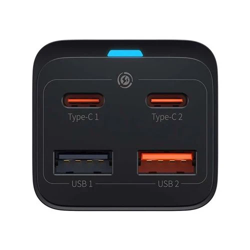 Carregador Gan3 Pro Fast Charging 2x USB +2x USB- C Baseus 65W - Preto - Image 2