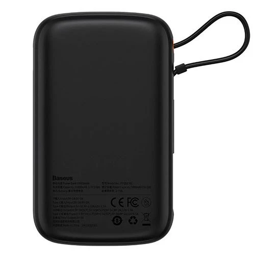 Powerbank Baseus QPOW Pro 10000 mAh USB-C/USB-A com Cabo Integrado - Preto - Image 2
