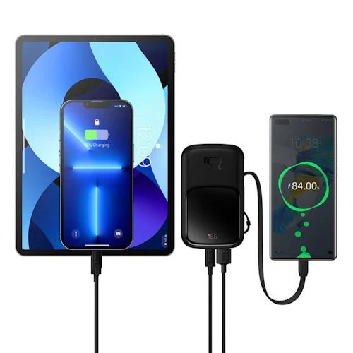 Powerbank Baseus QPOW Pro 10000 mAh USB-C/USB-A com Cabo Integrado - Preto - Image 7