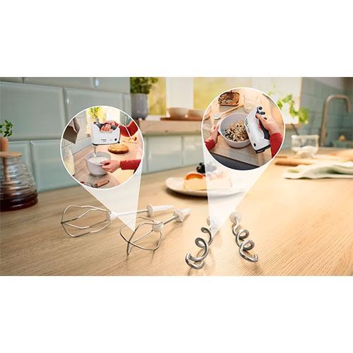 Batedeira Bosch MFQ3740 | 5 Velocidades | 750 W | Branco - Outlet - Grade A - Image 5