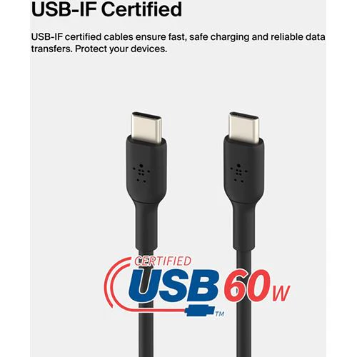 Cabo USB-C Belkin BoostCharge 1m - Preto - Image 5