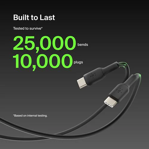 Cabo USB-C Belkin BoostCharge 1m - Preto - Image 6