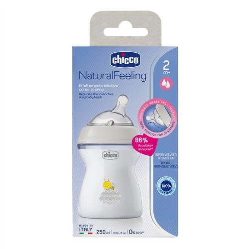 Biberão Natural Feeling 250ml +2 Meses - Anti-Cólica - Chicco - Image 2