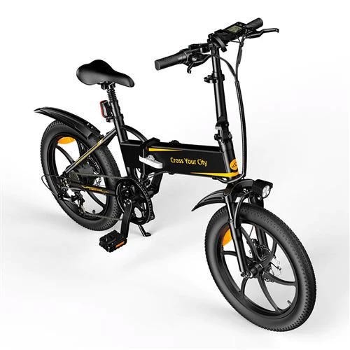 Bicicleta Elétrica ADO A20 XE Cross-Country Preto/Amarelo 20" - Image 5
