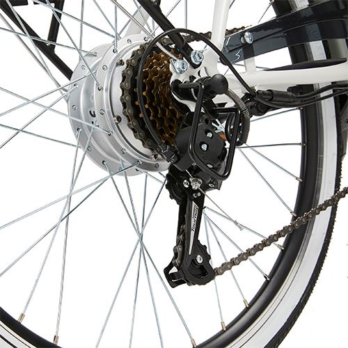 Bicicleta Elétrica Wayscral Everyway E100 26" - Branco - Image 3