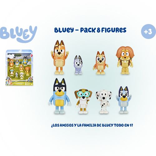 Figura Bluey - Pack 8 Unidades - Famosa - Image 2