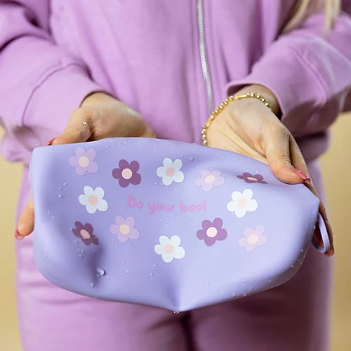 Bolsa de Silicone para Smartphone Case and Me Rollie Bag - Lilás / Padrão Flores - Image 2