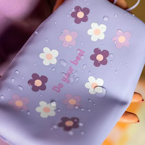 Bolsa de Silicone para Smartphone Case and Me Rollie Bag - Lilás / Padrão Flores - Image 3