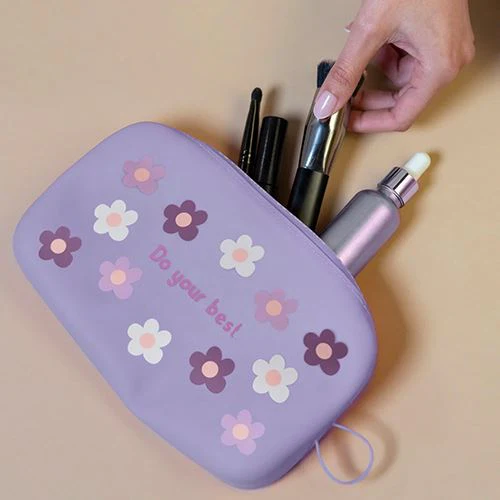 Bolsa de Silicone para Smartphone Case and Me Rollie Bag - Lilás / Padrão Flores - Image 4
