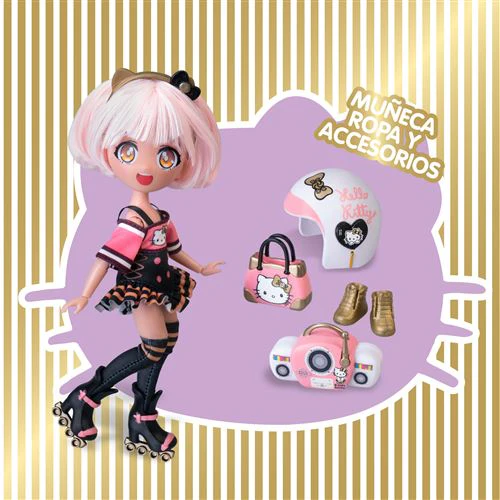 Boneca Hello Kitty com Acessórios - Manga Golden Diva - Famosa - Image 5